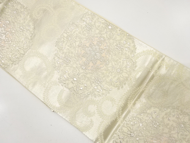 JAPANESE KIMONO / ANTIQUE KIMONO / SILK / WOVEN FLOWER CREST